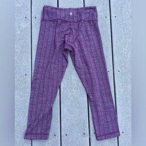 Lululemon Ziggy Purple Burgundy Patterned Leggings Women’s Size 4
